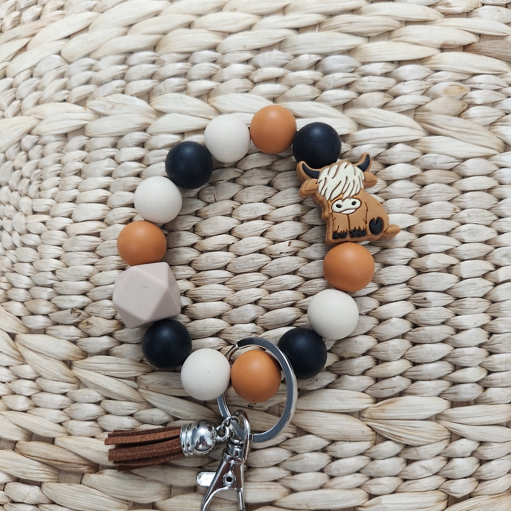 Fashion Jewelry Multicolor Beaded Wr8st Keychain